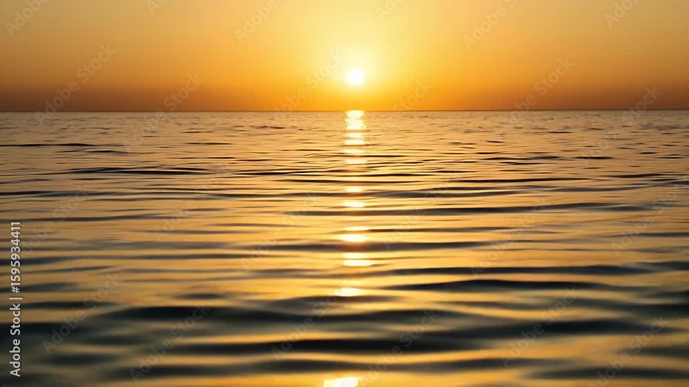 Sunrise over the tranquil sea Sunrise over the tranquil sea