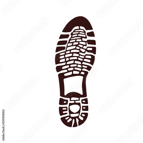 Vector illustration of a black shoe sole, isolated on white, showcasing a detailed sports footwear tread pattern perfect for fashion and active lifestyle designs