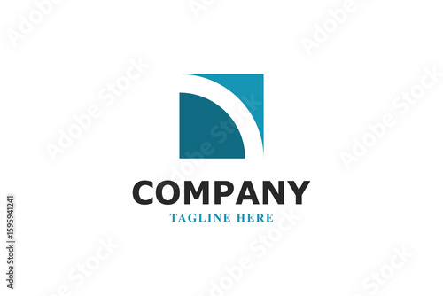 letter d square modern business logo