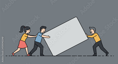 Teamwork Moving a Large Object