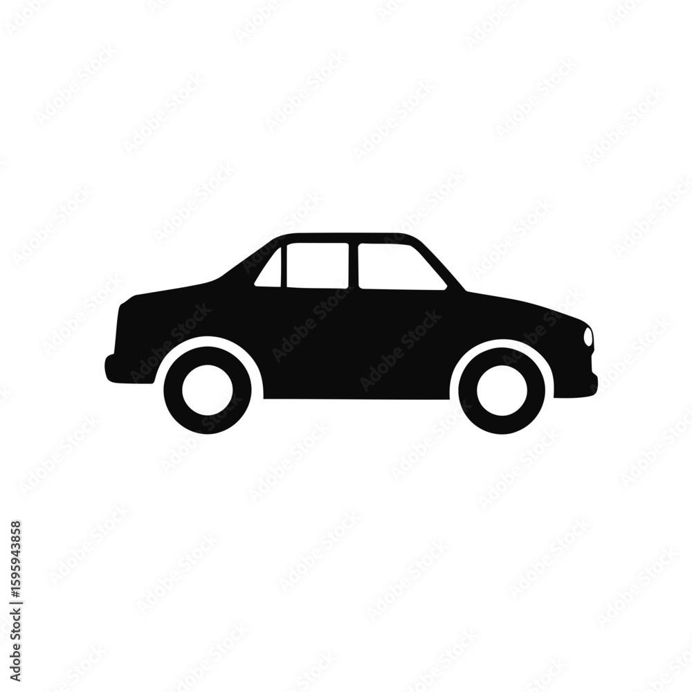 Yellow sports car or black retro automobile isolated on white background Yellow sports car or black retro automobile isolated on white background