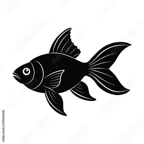 vector illustration of a goldfish 