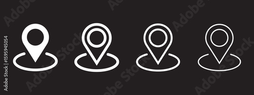 location vector icon set. point illustration sign collection. position symbol.colorful location icon set map pointer pin sign symbol solid and outline designs place address navigation locator sign