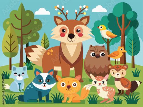 Forest Animal Set for Nursery Design