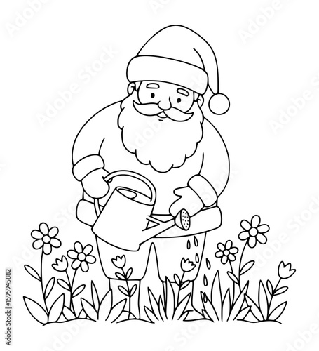 Santa Claus Gardening