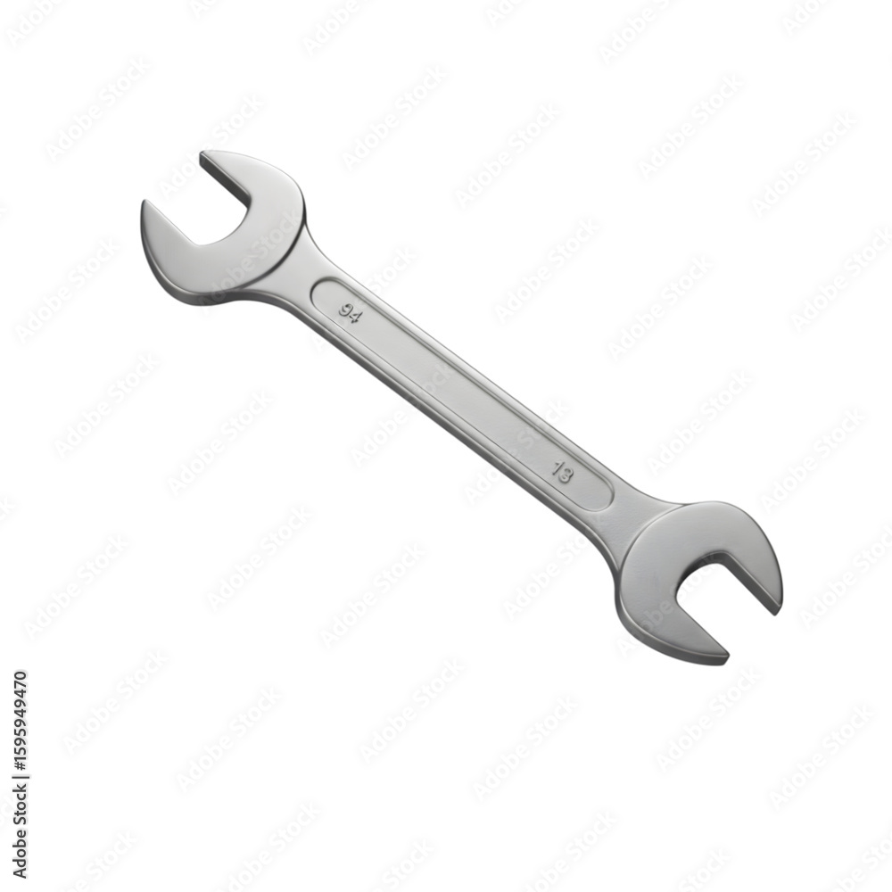 Simple Spanner: A detailed shot of a simple, silver spanner. This image is perfect for illustrating tools, repairs, and mechanics. Simple Spanner: A detailed shot of a simple, silver spanner. This image is perfect for illustrating tools, repairs, and mechanics.