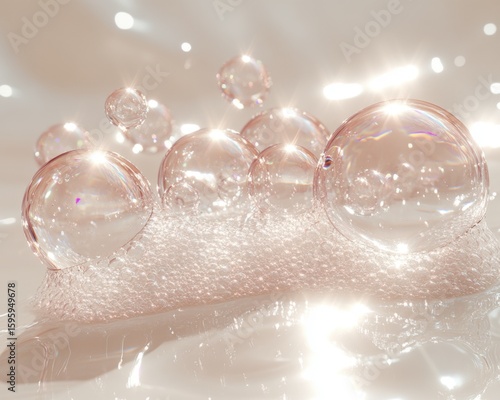 Wallpaper Mural Sparkling Soap Bubbles and Foam on a Soft Surface bubbles foam sparkling soft surface soap bubbles Torontodigital.ca