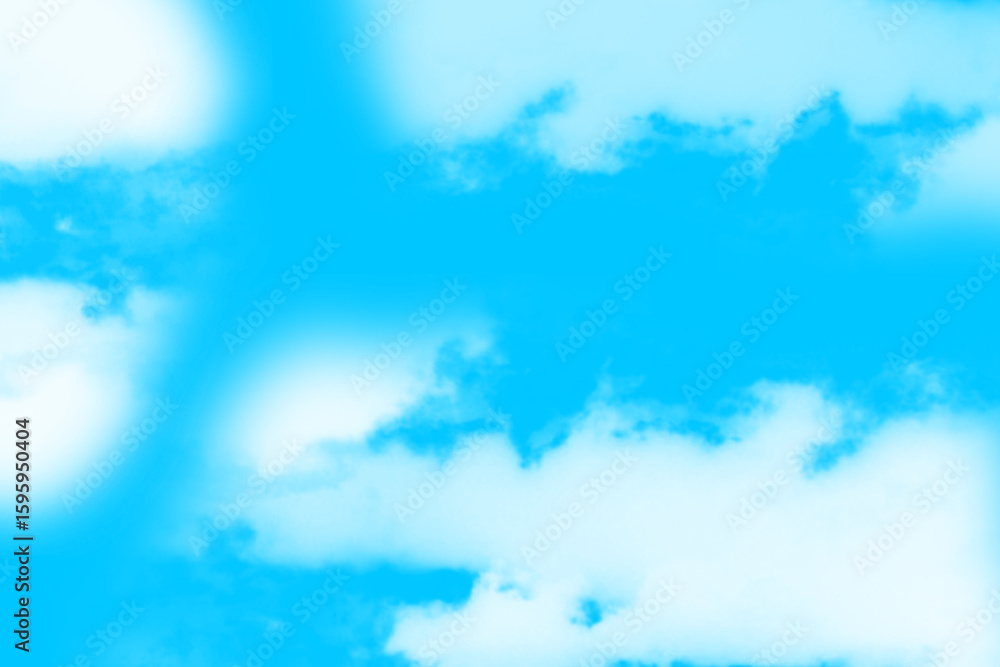 Obraz premium Blue Sky with Scattered White Clouds – Natural Sky Background for Design and Illustration