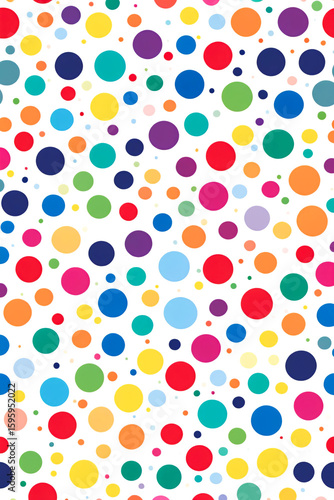 polka dot pattern with dots in various sizes on transparent background