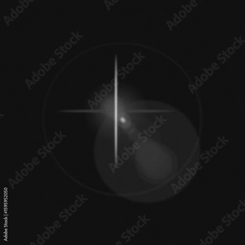 Glowing Ring Light Effect on Dark Background – Abstract PNG/SVG Illustration for Design Projects