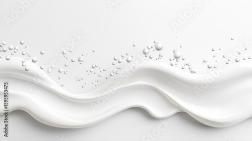 Smooth White Liquid Splash with Droplets Background splash background smooth white liquid wave drops