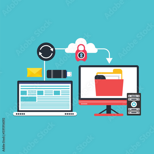 Data recovery backup restore concept