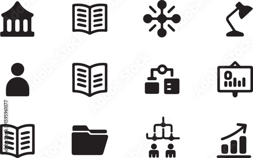 networking, news report, notes, office building, office chair, office desk, office lamp, office supplies, online document, online presentation, open book, open folder, open sign, organization chart