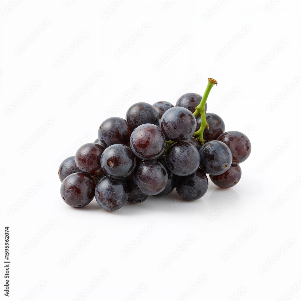 Fototapeta premium Raw grapes bunch with natural dusty skin effect ideal for fruit packaging, wellness media, and digital design