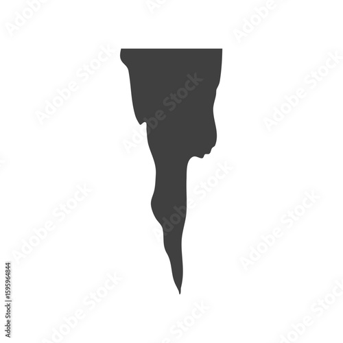 Cartoon stalactites and stalagmites silhouette 