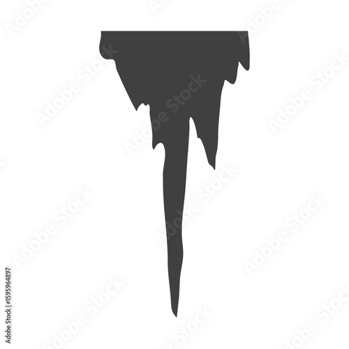 Cartoon stalactites and stalagmites silhouette 