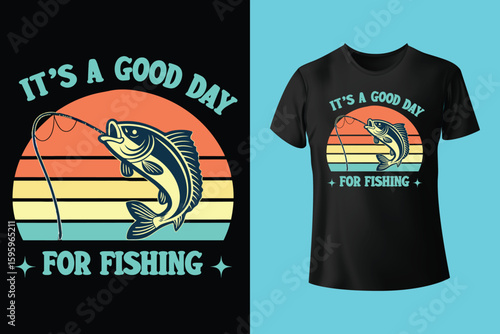 fishing vintage illustration design t shirt vintage