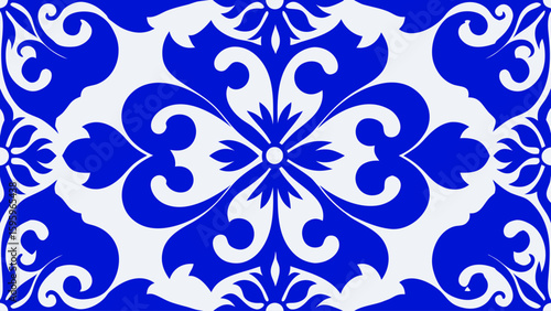 Seamless Pattern Delftware Style Classic