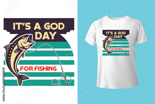 fishing vintage illustration design t shirt vintage