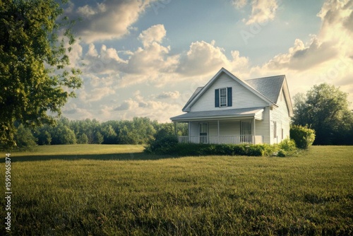 Wallpaper Mural Capture a Peaceful Home in Rural Area, Find Serenity in a Cottage, and Quiet Life Torontodigital.ca