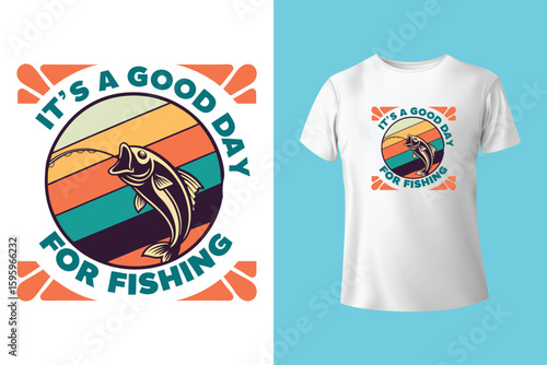 fishing vintage illustration design t shirt vintage