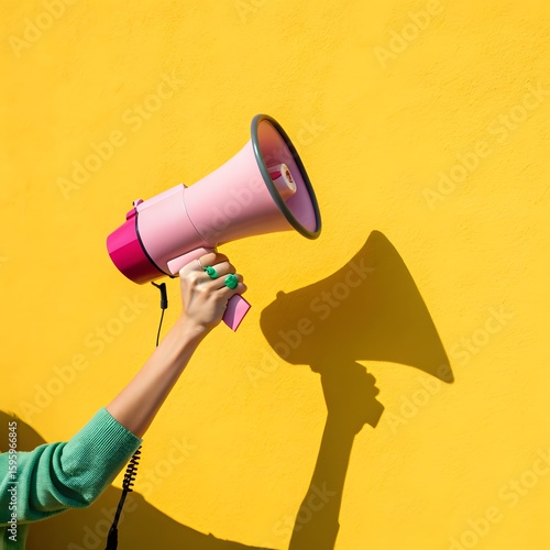 hand holding a megaphone
