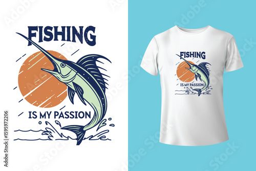 Fishing t-shirt design, Fishing vintage t-shirt , vintage fishing t-shirt graphic illustration, Fishing vector
