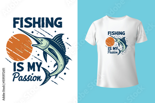 Fishing t-shirt design, Fishing vintage t-shirt , vintage fishing t-shirt graphic illustration, Fishing vector