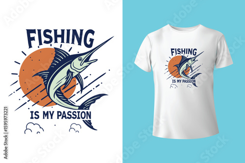 Fishing t-shirt design, Fishing vintage t-shirt , vintage fishing t-shirt graphic illustration, Fishing vector