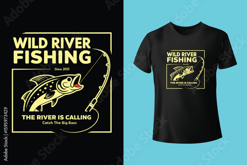 Fishing t-shirt design, Fishing vintage t-shirt , vintage fishing t-shirt graphic illustration, Fishing vector