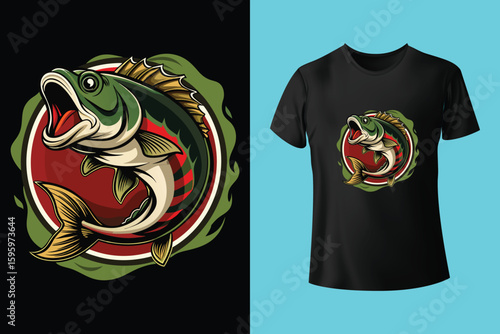 Fishing t-shirt design, Fishing vintage t-shirt , vintage fishing t-shirt graphic illustration, Fishing vector