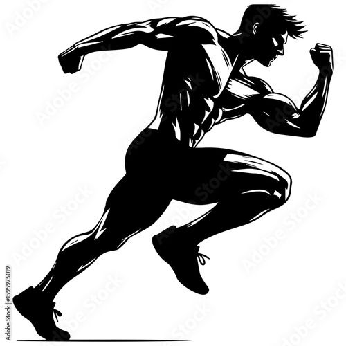 Muscular Male Silhouette