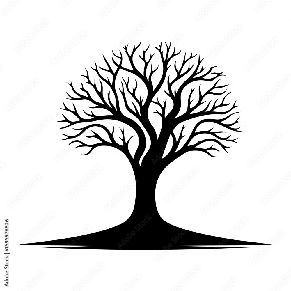 Obraz premium vector tree silhouette vector.