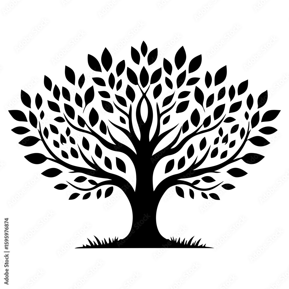 Fototapeta premium simple silhouette tree vector.