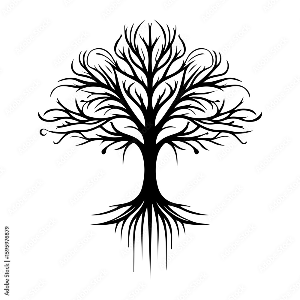 Obraz premium Dreaming tree vector.