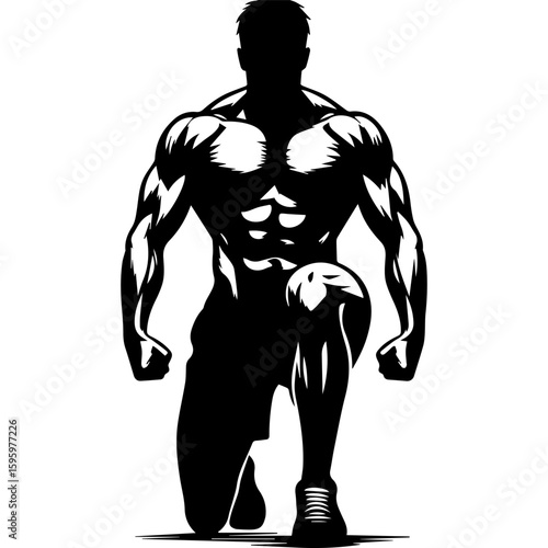 Muscular Male Silhouette