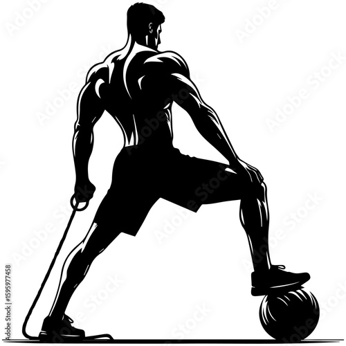 Muscular Male Silhouette