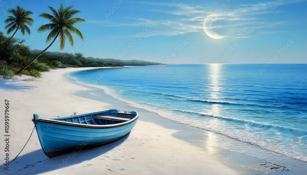 Obraz premium boat on the beach