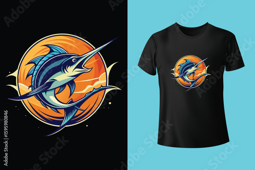 fishing t-shirt design template