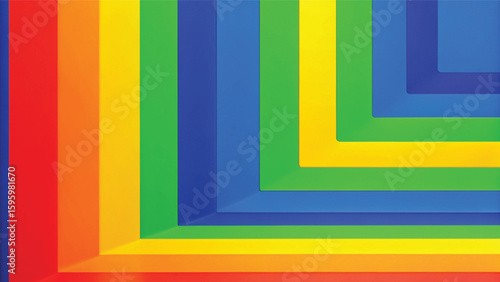Abstract vibrant rainbow spiral circles pattern design
