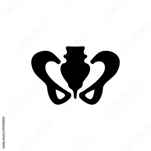 Pelvis Basin-Like Silhouette for Human Anatomy and Health
