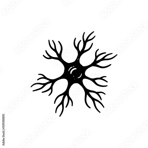 Neuron with Dendrites and Axon for Nervous System Communication