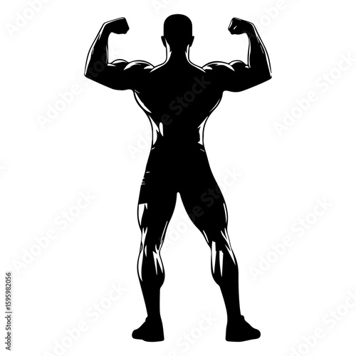 Muscular Male Silhouette