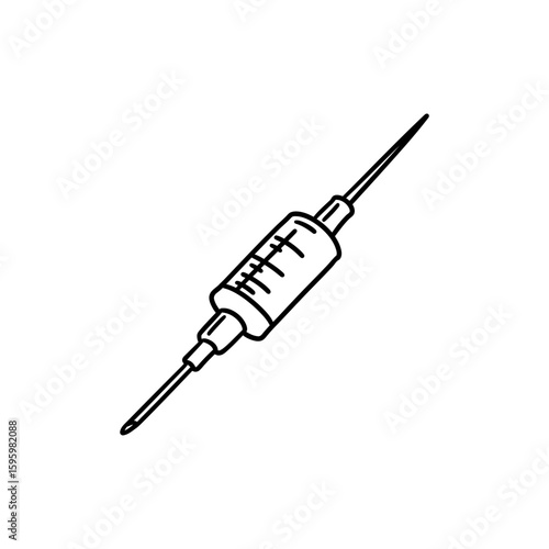 Hypodermic Needle Tip Medical Icon for Injection