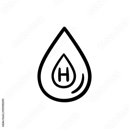 Hormone Droplet Symbol for Hormonal Health and Medical Treatment