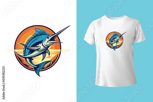 fishing t-shirt design template
