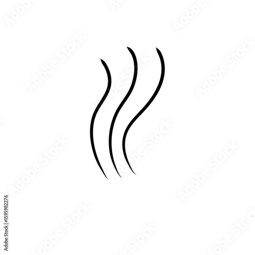 Steam, smoke, smell line icon 