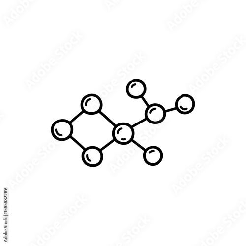 Glucagon Molecule Icon for Biochemical and Medical Use