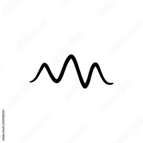 Anxiety Wave Icon Symbolizing Stress and Nervousness