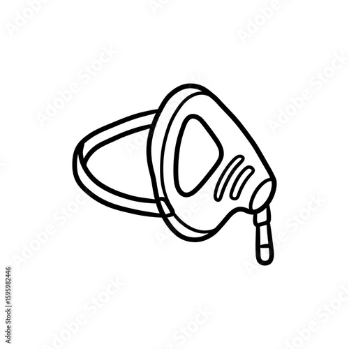 Anesthesia Mask with Strap for Medical Procedure and Sedation Use